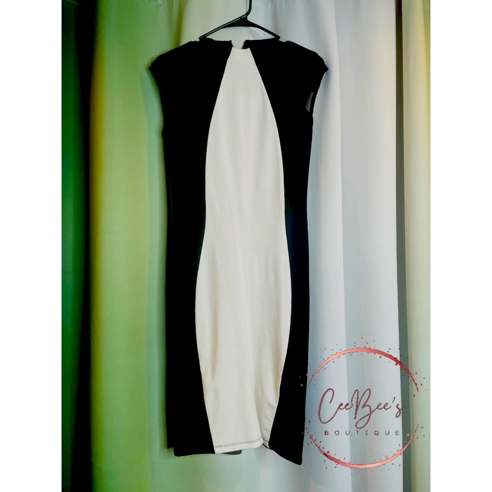 Fashion Nova Black & White Bodycon Dre